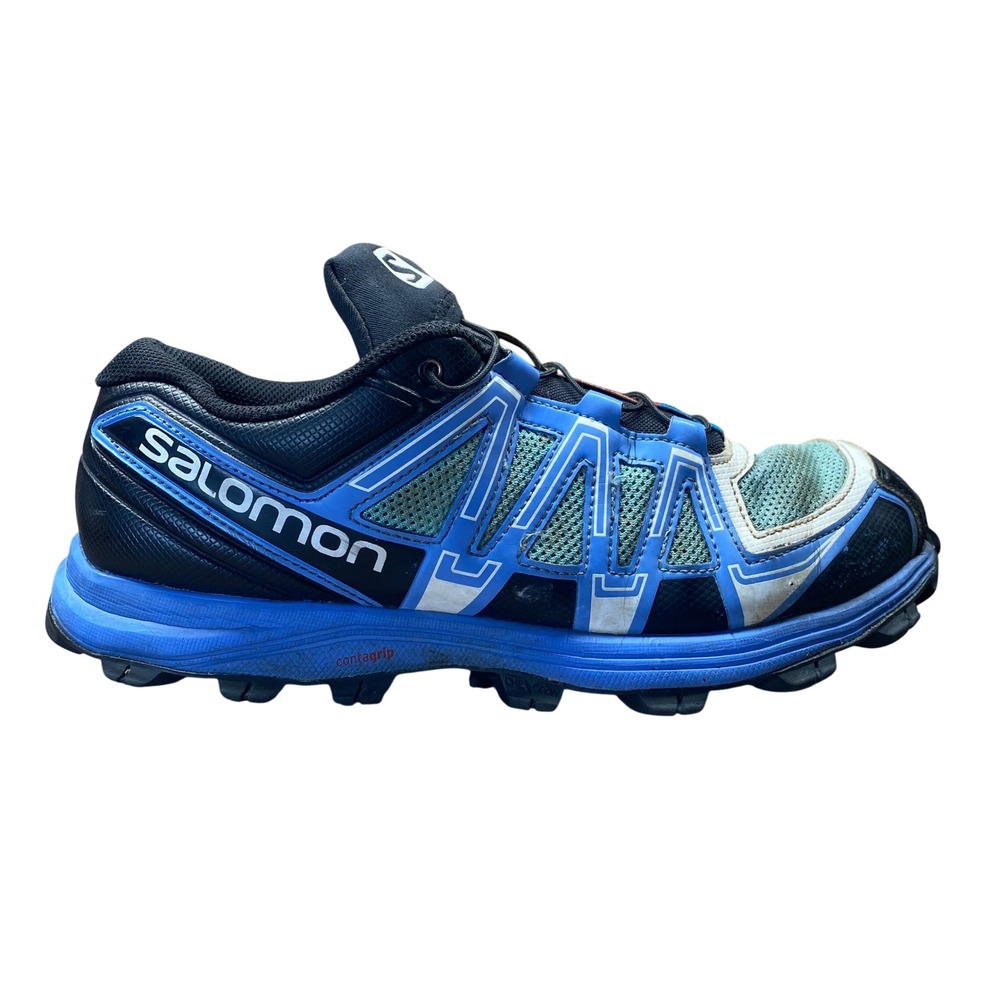 Salomon Fellraiser Trail Running Shoes Women 7.5 Blue Black Mesh Gorpcore Hiking
